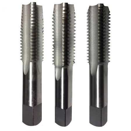 Tap America Hand Tap Set, Series TA, Imperial, 3824 Size, 4 Flutes, Right Hand Cutting Direction, Bottoming T/A54600